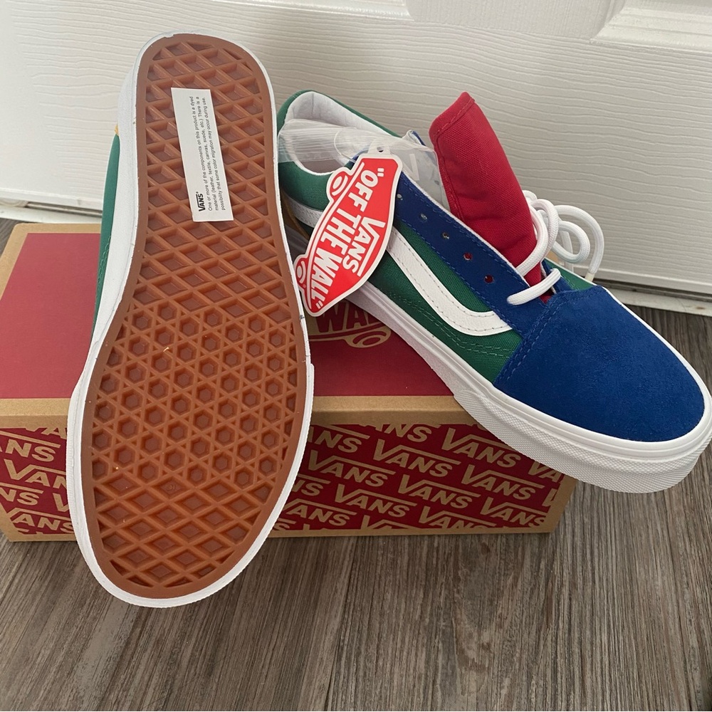 Vans Multicolor Sneakers suede and canvas size 7  NWT Vans off the Wall - Picture 3 of 12